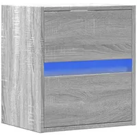 VidaXL TV-Wandschrank mit LED-Beleuchtung Grau Sonoma 41x31x45 cm -