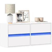 VidaXL TV-Wandschrank mit LED-Beleuchtung Weiß 100x31x45 cm