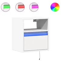 VidaXL TV-Wandschrank mit LED-Beleuchtung Weiß 41x31x45 cm