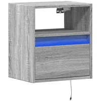 VidaXL TV-Wandschrank mit LED-Beleuchtung Grau Sonoma 41x31x45 cm