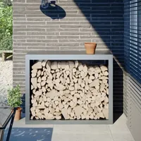 VidaXL Brennholzregal 100x40x80 cm Verzinkter Stahl