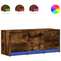 VidaXL TV-Schrank LED Räuchereiche 97x34x40 cm Holzwerkstoff
