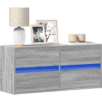 VidaXL TV-Wandschrank mit LED-Beleuchtung Grau Sonoma 100x31x45 cm