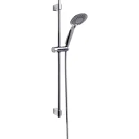 Wenko Stangenbrause-Set »Young«, Chrom, Länge Stange: 66 cm, silberfarben