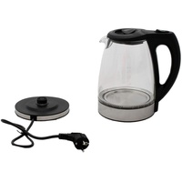Expo-Börse Deski Wasserkocher Edelstahl Glas kabellos Fassung 1,7 Liter
