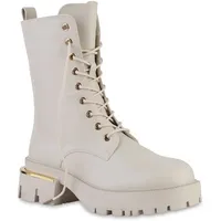 VAN HILL Plateau Boots in Beige