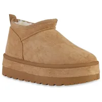 VAN HILL Winter Boots in Hellbraun