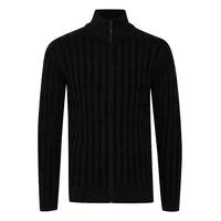 Indicode Strickjacke IDPaulomo 35549MM Grobstrick Zip-Jacke in Schwarz |