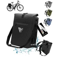 MIVELO Fahrradtasche - Rucksack wasserdicht 25L "MAGNUM" - Carbon-Schwarz