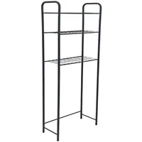 [en.casa] Badezimmerregal, Schwarz, Metall 52.5x161x24.5 cm Badezimmer, Badezimmerregale, Badregale