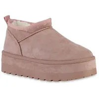 VAN HILL Damen Winter Boots in Altrosa
