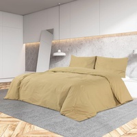 VidaXL Bettwäsche-Set Taupe 135x200 cm Leichte Mikrofaser