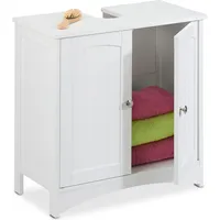 Relaxdays Waschbeckenunterschrank mit 2 Türen, HxBxT: 60 x 60