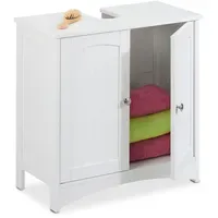 Relaxdays Waschbeckenunterschrank mit Türen, HxBxT: 60 x 60 x
