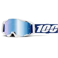 100% Armatic Crossbrille verspiegelt - Blau/Weiß Blau-Verspiegelt