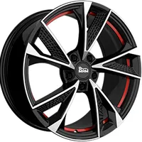Mam wheels MAM Rs6 Black Front Polish Red Inside