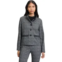 Betty Barclay Damen Sweatjacke mit Stehkragen Schwarz/Weiß,36 - 36