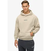 Superdry Micro Logo Graphic Loose Kapuzenpullover Chateau Grey M