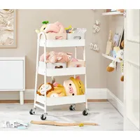 Songmics Rollwagen aus Metall, weiß