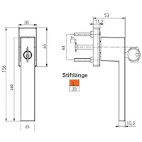 MS Beschläge Deluxe Fensterolive eloxiert - gefräst Fenstergriff Alu