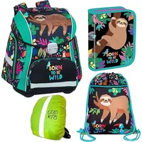 Goldkids Schulranzen-set Born to be wild Ranzen Schulranzen Kinderrucksack,
