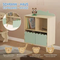 Joyz Kinderregal mit 3 Fächern, Bücherregal aus Holz, 60x30x82