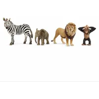 Schleich Wild Life, Afrika Starter Set, 4-teilig, (Löwe/Zebra/Elefant/Schimpanse)