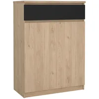 Livetastic Schuhschrank Naia, Schwarz, Holzwerkstoff, Holzoptik, 4 Fächer, 1