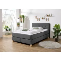 Home Affaire Boxspringbett HOME AFFAIRE "Fargo", grau (anthrazit), B:153cm