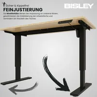 BISLEY E-StarterTech elektrisch höhenverstellbarer Schreibtisch 160x60 cm in ahorn