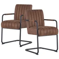 Dubi möbel Esszimmerstuhl Ben 2er Set, Freischwinger Armlehnenstuhl Polsterstuhl