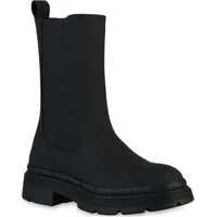 VAN HILL Damen Klassische Stiefel Leicht Gefütterte Profilsohle Schuhe
