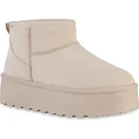 VAN HILL Damen Plateau Boots Profilsohle Trendy Schuhe 840596