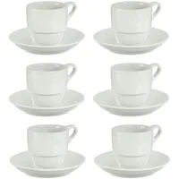 San Ignacio Set mit 6 Kaffeetassen aus Porzellan mit