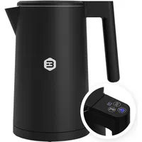 Balter Edelstahl Wasserkocher mit Temperatureinstellung, 40°C-100°C, Doppelwand, BPA frei,