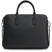 Boss New Crosstown Aktentasche Leder 39 cm Laptopfach schwarz