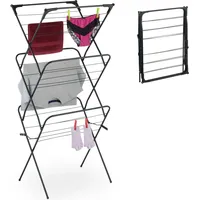 Relaxdays Turm Wäscheständer klappbar schwarz