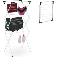 Relaxdays Turm Wäscheständer klappbar weiß