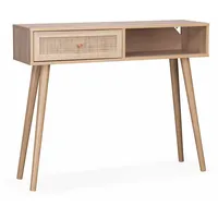 Sweeek Konsolentisch mit Rattangeflecht 100x29x81cm
