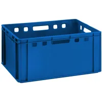 Buri Fleischkiste E3 blau 60x40x30cm Lagerkiste Eurobox hoch aus