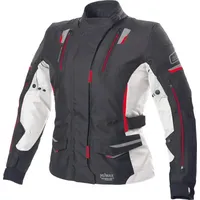 BÜSE Jana Damen Motorrad Textiljacke, schwarz-weiss-rot, Größe 44