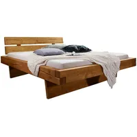 SAM Outillage Balkenbett Massivholzbett 160x200 cm Fichte honigfarben BENNET