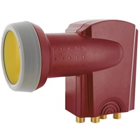 Schwaiger Digitales Quad-LNB rauscharmer Signalumsetzer Ziegelrot 40 mm/ Sun