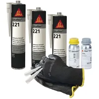 Vasalat Sikaflex 221 weiß 3x 300ml + Aktivator 205