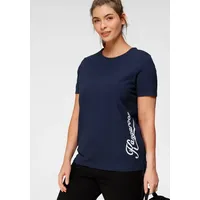 KangaROOS T-Shirt, Kurzarm, figurumspielend, unifarben, Rundhalsausschnitt, casual KangaROOS marine