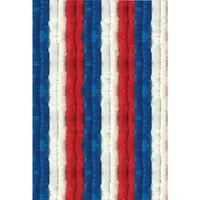Arsvita Flauschvorhang 140x200 Unistreifen rot - weiß - blau