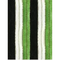 Arsvita Flauschvorhang 120x200 Unistreifen schwarz - grün - weiß