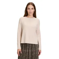 Cartoon Strickpullover mit Rundhalsausschnitt in Beige | Gr.: 44