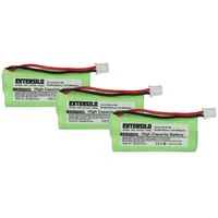 EXTENSILO 3x Akku Ersatz für 55AAAHR2BMX, C30852D1640X1, 220436C1, 41AAAH2BMX,