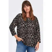 ONLY CARMAKOMA 3/4-Arm-Shirt »CARALBA 3/4 TOP NOOS«, schwarz